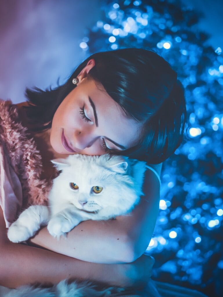 Girl with cat