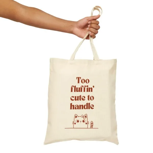 13009692988003926806_2048.jpeg Too Fluffin' Cute Canvas Tote Bag - Stylish Eco-Friendly Shopping Bag