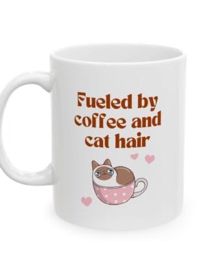Playful Cat Ceramic Mug - Fun Coffee Lover Gift (11oz, 15oz)
